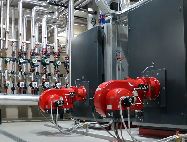 Two heating boilers in the picture.