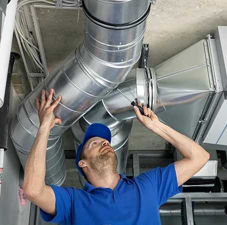a hvac contractor install a duct system